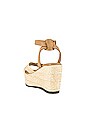 view 3 of 5 Palopo Cross Over Raffia Wedge in Natural
