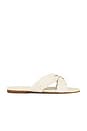 view 1 of 5 Banha Chunky Criss Cross Linen Sandal in Oat