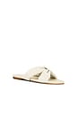view 2 of 5 Banha Chunky Criss Cross Linen Sandal in Oat