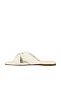 view 5 of 5 Banha Chunky Criss Cross Linen Sandal in Oat