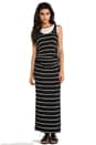 view 1 of 4 MAXIVESTIDO ASTRID in Black White Stripe over White