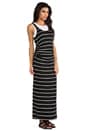 view 2 of 4 MAXIVESTIDO ASTRID in Black White Stripe over White