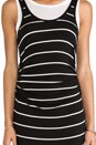 view 4 of 4 MAXIVESTIDO ASTRID in Black White Stripe over White