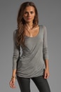 view 1 of 3 Sheer Jersey Willa Long Sleeve in Heather Grey