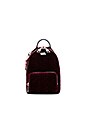 view 1 of 4 Velvet Mini Backpack in Burgundy