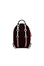 view 2 of 4 Velvet Mini Backpack in Burgundy