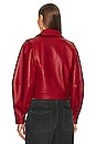 view 4 of 5 Leather Biker Jacket in Red