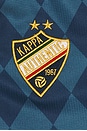 view 3 of 5 Authentic Nekoda Soccer Polo in Dark Blue & Rich Yellow Gold