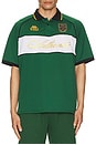view 4 of 5 Authentic Norton Short Sleeve Polo in Green Eden & White