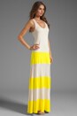 view 3 of 5 Robe Longue Biscot en Yellow/Nude Combo in Yellow & Nude Combo