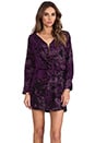 view 1 of 6 Purple Silk Purple Granite Print Miranda Mini Dress in Purple Granite