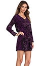 view 3 of 6 Purple Silk Purple Granite Print Miranda Mini Dress in Purple Granite