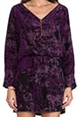 view 5 of 6 Purple Silk Purple Granite Print Miranda Mini Dress in Purple Granite