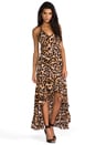 view 3 of 6 EXCLUSIVITÉ Robe Longue Romantic Imprimée in Animal Camel