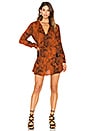 view 2 of 4 Pilar Print Mini Dress in Rust Snake