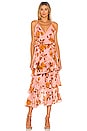 view 1 of 4 Cassandra Print Maxi Dress in Peach Dalia