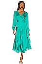 view 4 of 4 Noelle Wrap Dress in Emerald