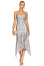 view 4 of 5 Issy Lace Midi Dress in Silver