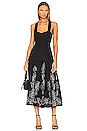 view 1 of 3 Serena Embroidered Midi Dress in Black