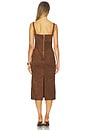 view 3 of 3 Olivia Suede Midi Dress in Chocolate Brown