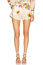 view 1 of 4 Reagan Print Shorts in White Tuscan Flowers