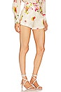 view 2 of 4 Reagan Print Shorts in White Tuscan Flowers
