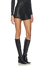 view 2 of 6 Mona Faux Leather Mini Shorts in Black