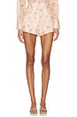 view 1 of 6 Coral Print Shorts in Peach Floral