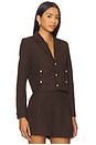 view 2 of 4 Marie Cropped Blazer in Chocolate Brown