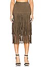 view 1 of 4 Celeste Suede Skirt in Olive