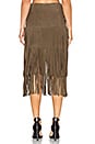 view 3 of 4 Celeste Suede Skirt in Olive