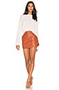 view 4 of 4 Jacob Leather Skirt in Cinnamon