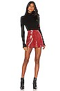 view 4 of 4 Simon Snake Mini Skirt in Red