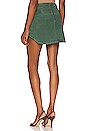view 3 of 4 Simon Mini Stud Suede Skirt in Green