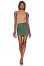 view 4 of 4 Simon Mini Stud Suede Skirt in Green