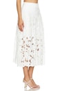 view 2 of 4 Artemisa Midi Lace Skirt in White