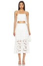 view 4 of 4 Artemisa Midi Lace Skirt in White