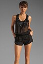 view 1 of 6 Bakura Beaded Short Romper in Black