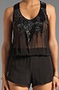view 5 of 6 Bakura Beaded Short Romper in Black