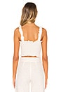 view 3 of 5 Eyelet Crop Top in White Eyelet