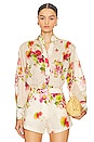 view 1 of 4 Felicity Print Blouse in White Tuscan Flowers