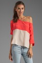 view 1 of 4 St. Lucia Combo Top in Red/Nude Combo in Red & Nude Combo