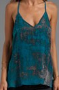 view 4 of 5 Silk Teal Granite Print Taylor Cami in Teal Granite