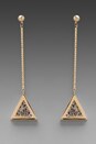view 1 of 2 Python Triangle Drop Chain Earrings in Gold