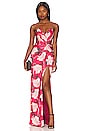 view 1 of 3 Finn Gown in Brick Floral