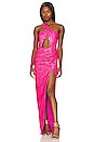 view 1 of 4 Mika Gown in Fuchsia Floral