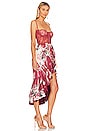 view 2 of 4 Take A Sip Dress in Burgundy Floral