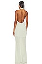 view 3 of 3 VESTIDO LARGO LEYLA in Sage