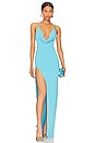 view 1 of 3 Dionysus Gown in Cyan