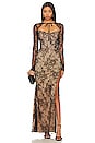 view 1 of 3 Persia Gown in Black & Nude